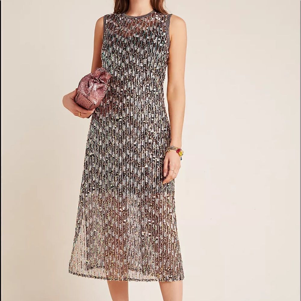 Corey Lynn Calter Sequined Swing Maxi Dress, size xs